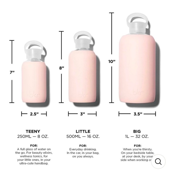 BKR Mint Blue/Green Heart Water Bottle, 1L - Picture 6 of 6